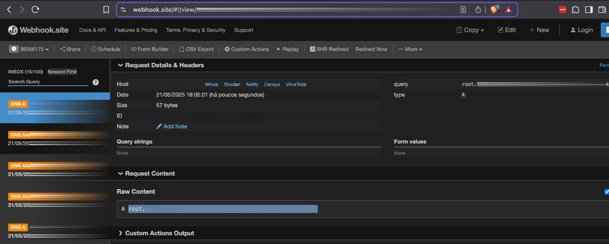 Callback confirmando execução como root