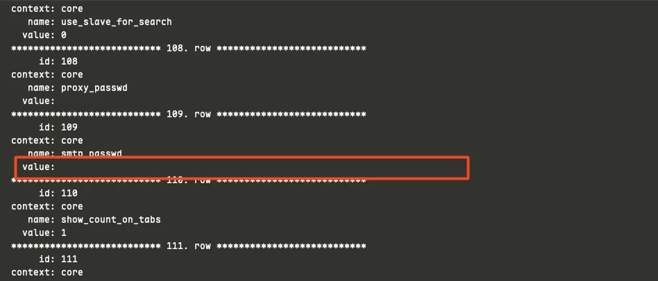 Dados de configuração do GLPI no MySQL - parte 2